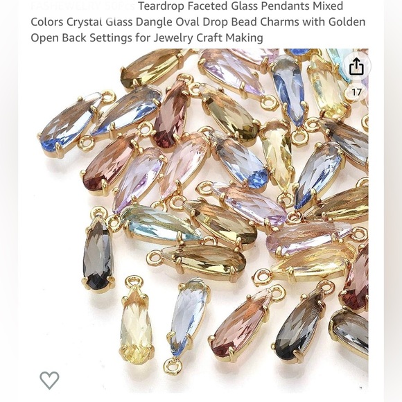 Sheer Yellow Teardrop Faceted Drop Dangle w Gold Semi Precious Lava Bead on CZ - Picture 12 of 16